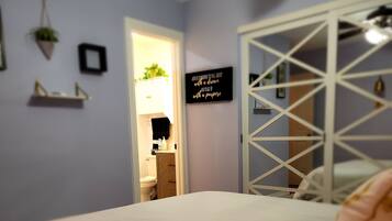 2 bedrooms, iron/ironing board, travel crib, free WiFi