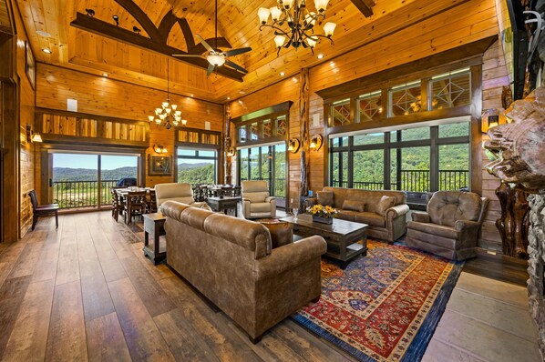 Smart TV, fireplace, video games