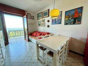 Apartment, 2 Bedrooms, Balcony, Ocean View | Living room - Sea View Apartment With Shared Pool (Caorle)