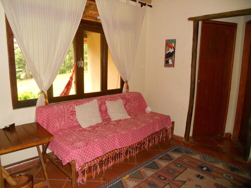 Cozy cottage on a farm with waterfall