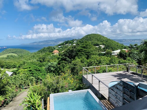 Villa Fresh&Cosy Trois-Ilets, Swimming Pool, Sea View, 3***, France