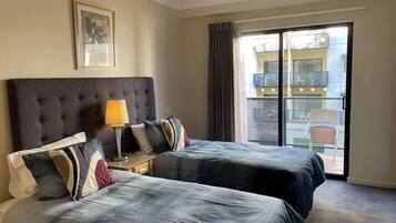 2 bedrooms, iron/ironing board, travel crib, WiFi