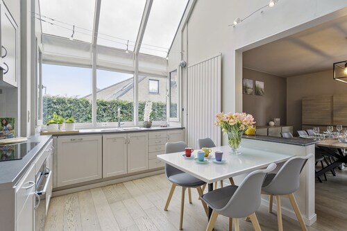 holiday villa with luxury and sauna in the dune reserve right by the sea