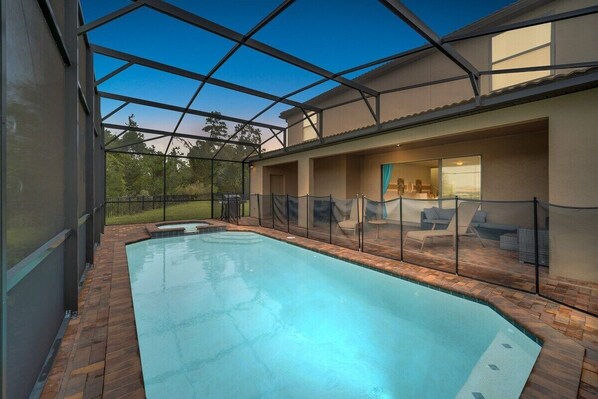 A heated pool