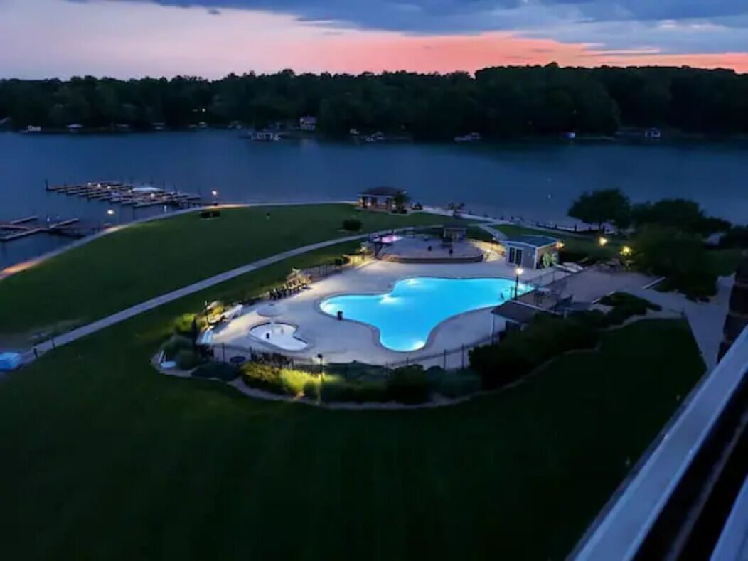 A heated pool, a lap pool