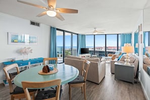 TV, DVD player - Anastasia #604 Ocean front property with panoramic view of ocean/beach (St. Augustine Beach)