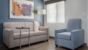 50-inch flat-screen TV with cable channels, TV