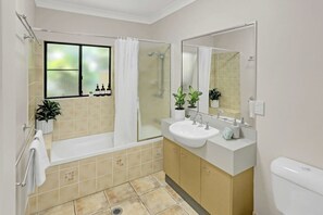 Hair dryer, towels