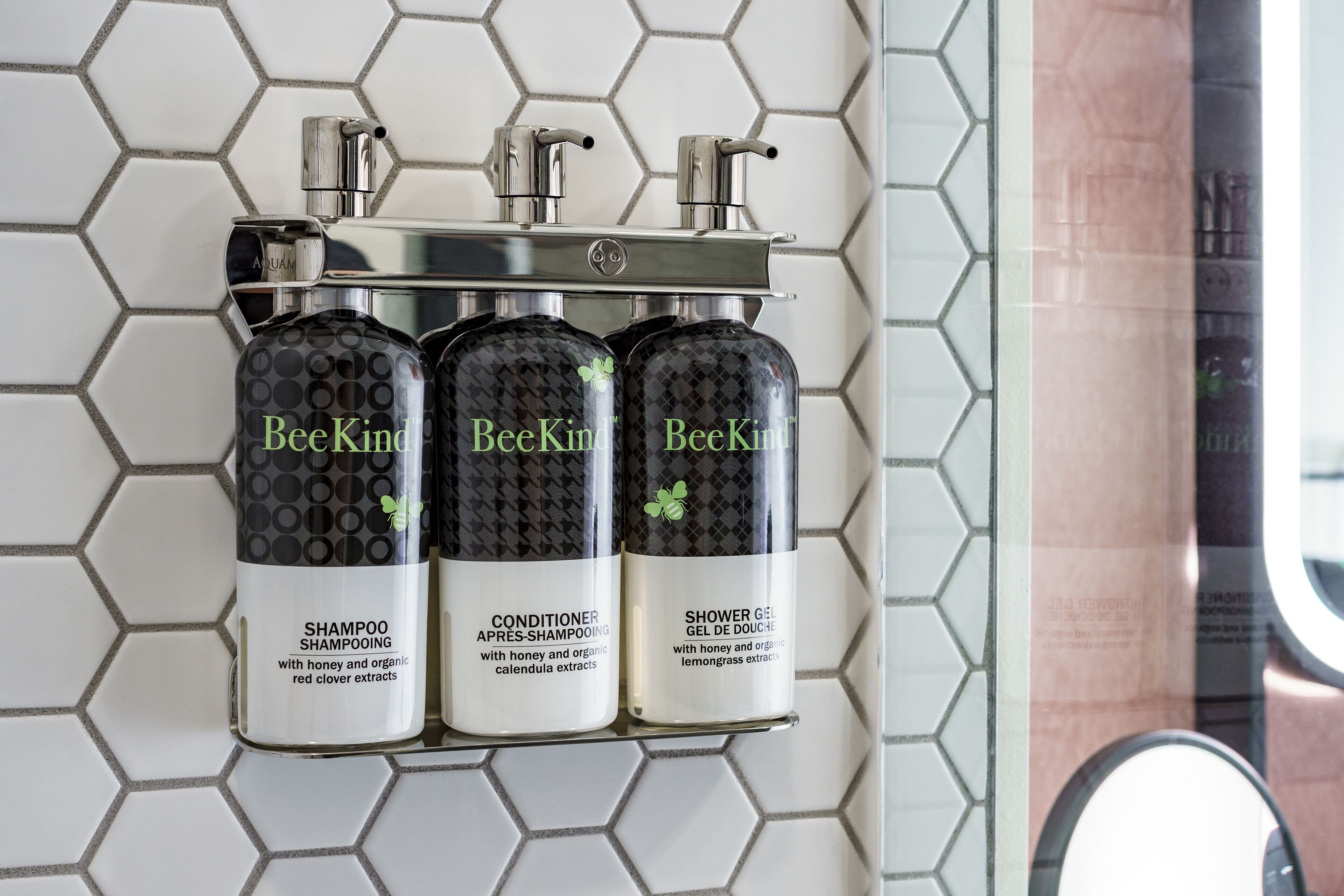 shower, bathrobes, towels