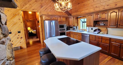 Lodge w/ INDOOR PRIVATE HEATED POOL + Hot Tub + Fire Pit + Pond, on 19 acres