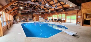 Indoor pool, a heated pool