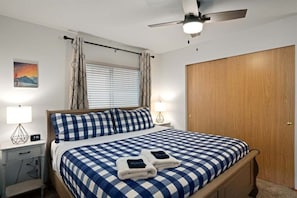 2 bedrooms, iron/ironing board, travel crib, free WiFi
