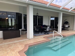 Outdoor pool, a heated pool