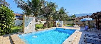 VIP house near the waterfall accommodates 15 people.