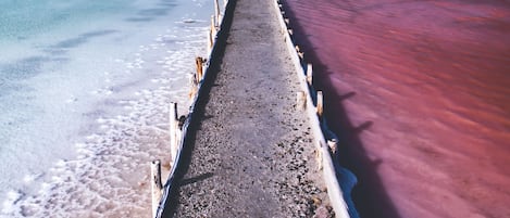 Vlak bij het strand