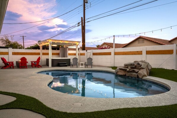 A heated pool