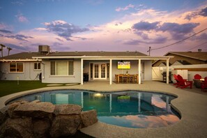 A heated pool