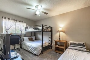 9 bedrooms, desk, blackout curtains, iron/ironing board