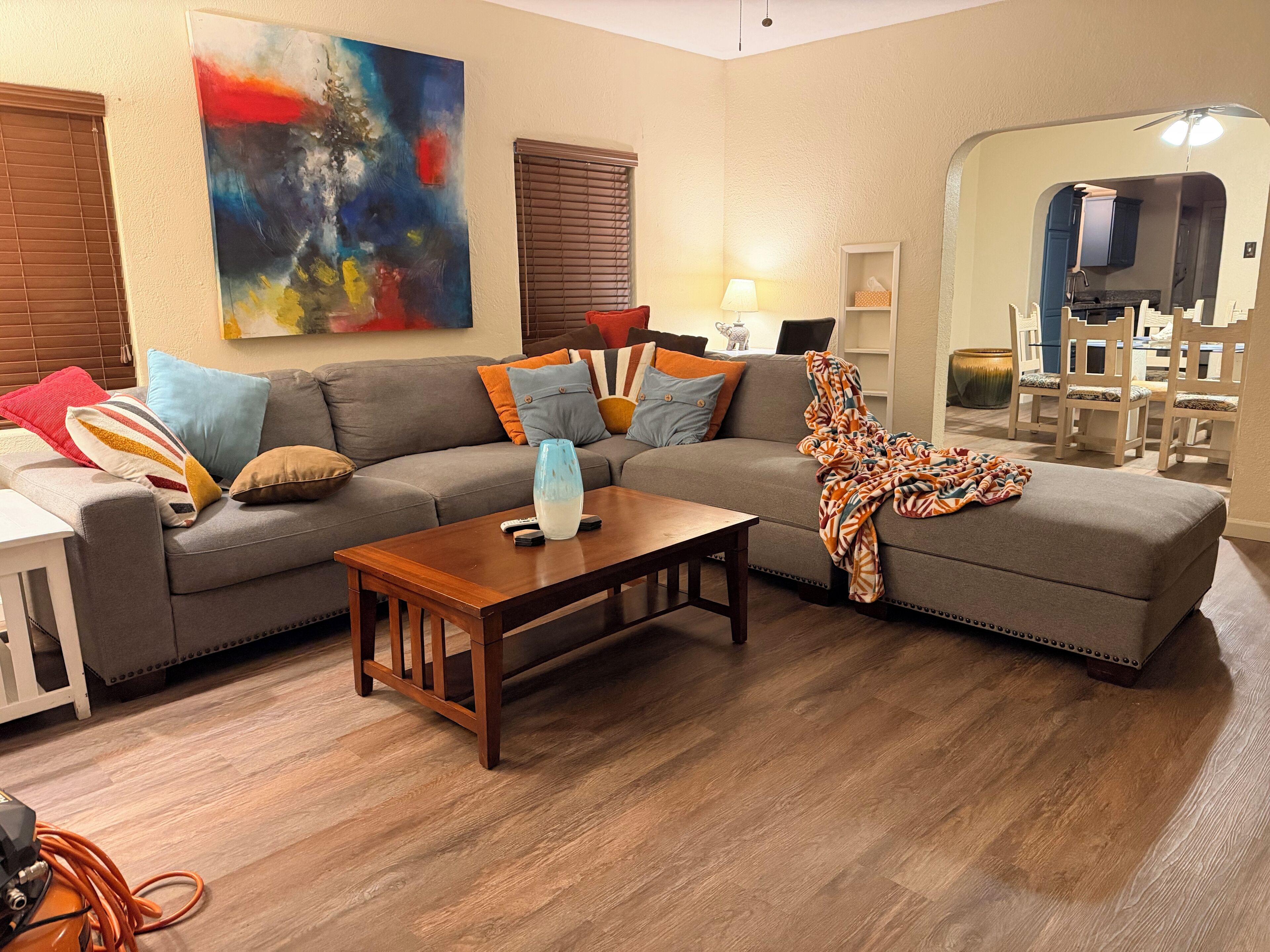 Smart TV, DVD player, books