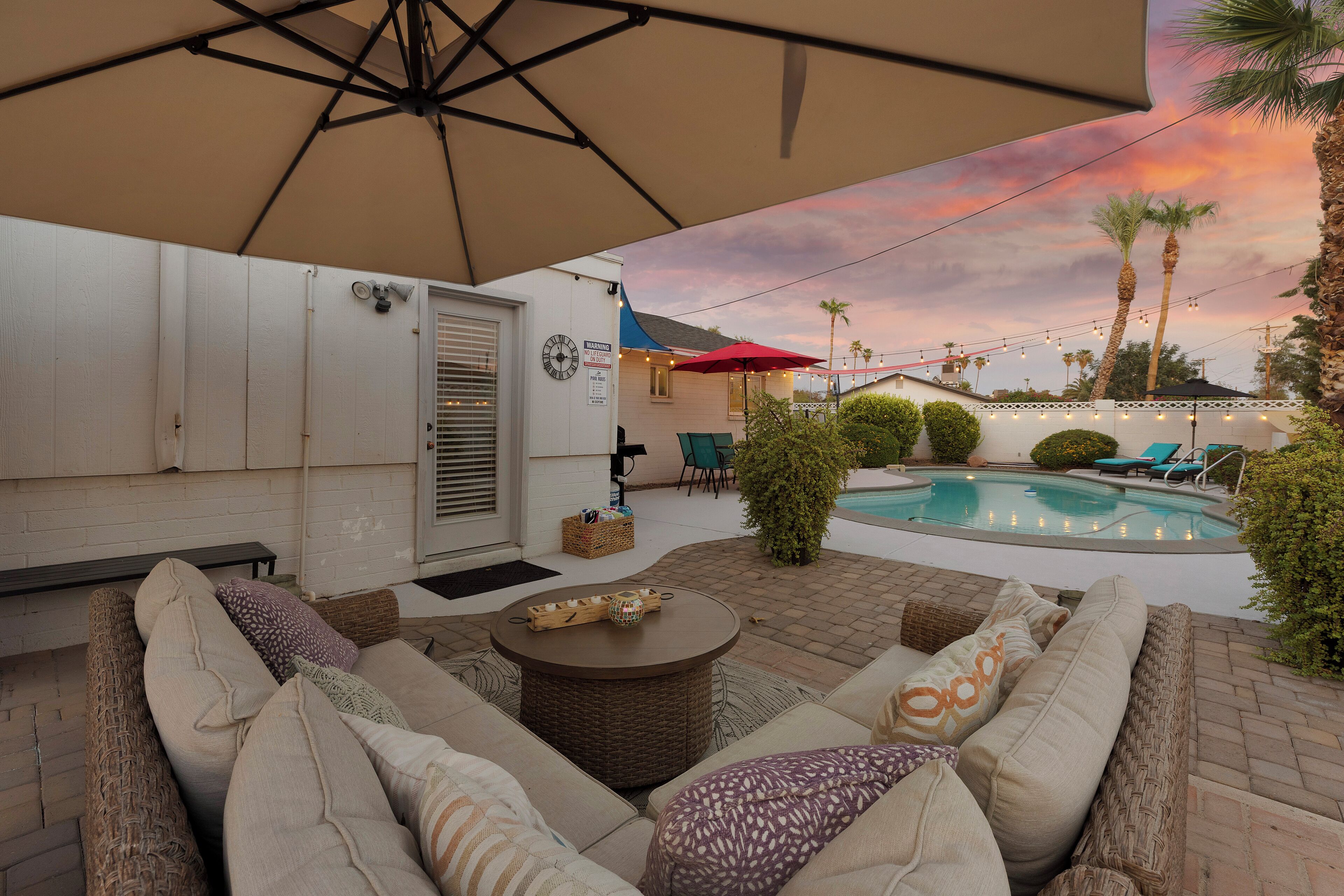 Outdoor pool, a heated pool