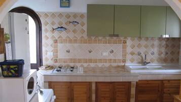 Kühlschrank, Mikrowelle, Herdplatte, Geschirrspüler