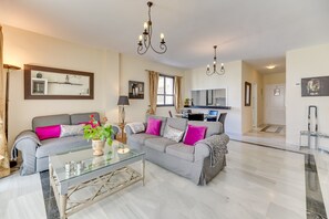 TV, DVD player, stereo