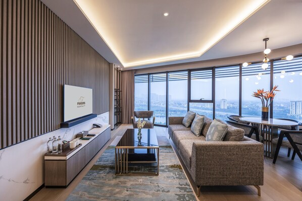 Deluxe Room, 2 Bedrooms | Living area | 49-inch LED TV with cable channels, TV - Fraser Residence Hanoi (Hanoi)