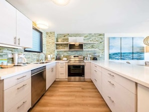 Fridge, microwave, oven, stovetop - Oceanfront Condo w/ Lanai and WiFi-Poipu Shores (Koloa)