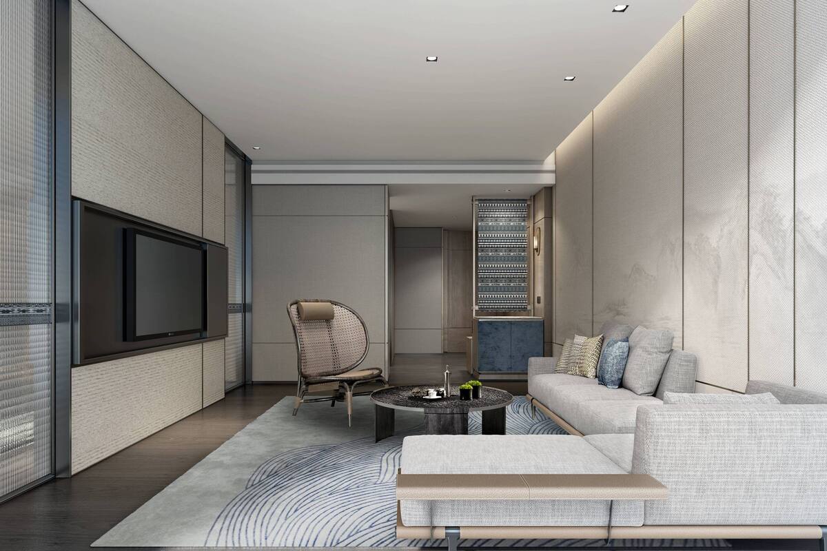 Executive-Suite, 1 Schlafzimmer, Blick auf die Anlage | Wohnzimmer