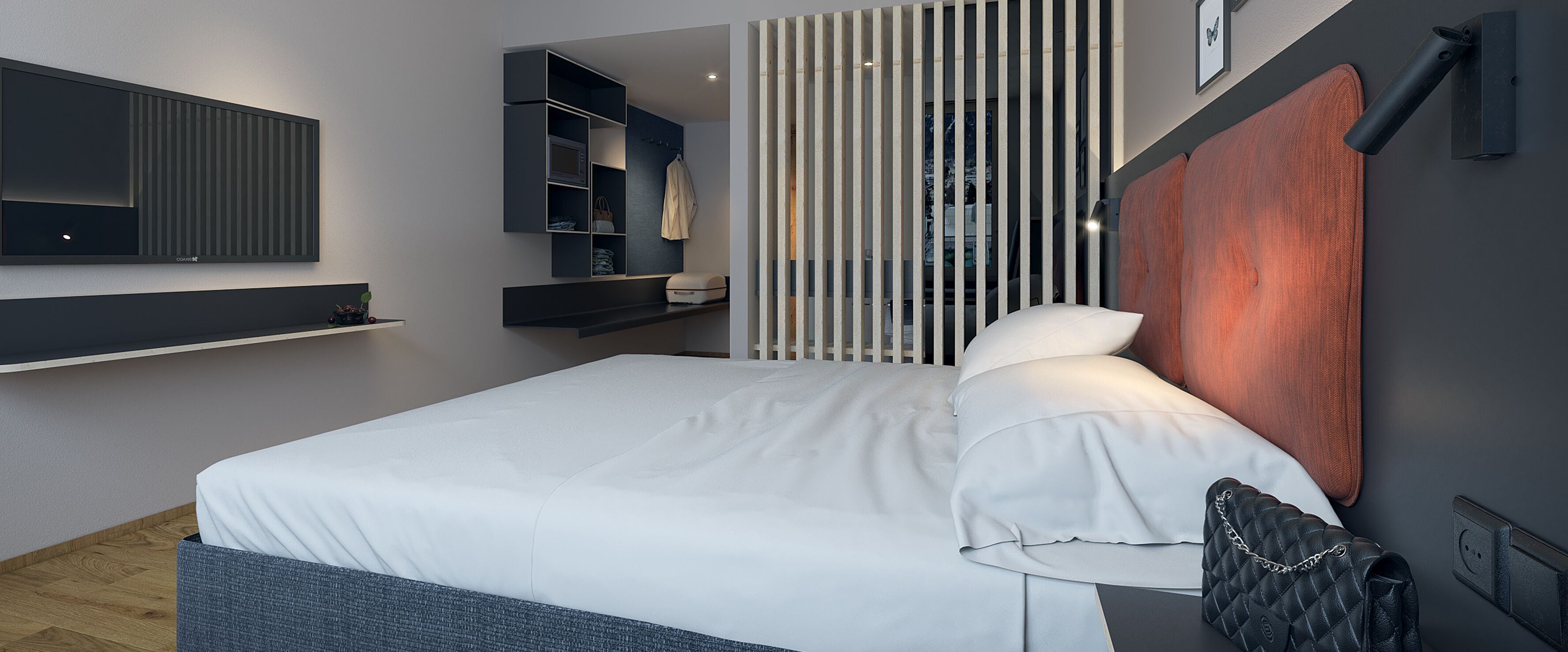 in-room safe, desk, blackout curtains, soundproofing