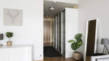 Apartamento luxo | 1 quarto, ferros/tábuas de passar roupa, Wi-Fi de cortesia