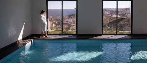 Indoor pool, seasonal outdoor pool