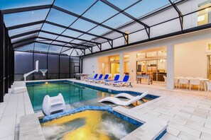 A heated pool