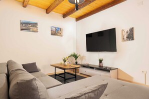 TV connectée, lecteur de DVD, livres, vidéothèque