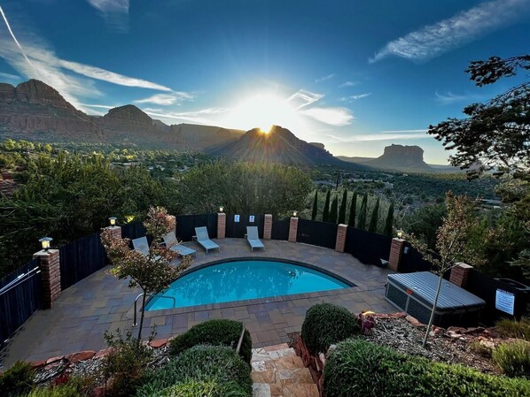 A heated pool