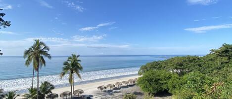 Beach nearby, sun-loungers