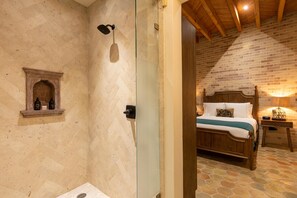 Deluxe Double Room | Bathroom | Designer toiletries, hair dryer, bathrobes, slippers