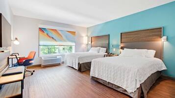 Desk, blackout drapes, iron/ironing board, free WiFi