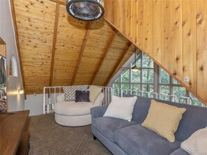 Smart TV, fireplace, video games, table football