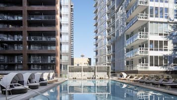 Indoor pool, outdoor pool, open open 24 hours a day, free pool cabanas