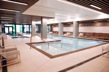 Indoor pool, outdoor pool, open open 24 hours, free cabanas at Level Seattle Downtown - South Lake Union