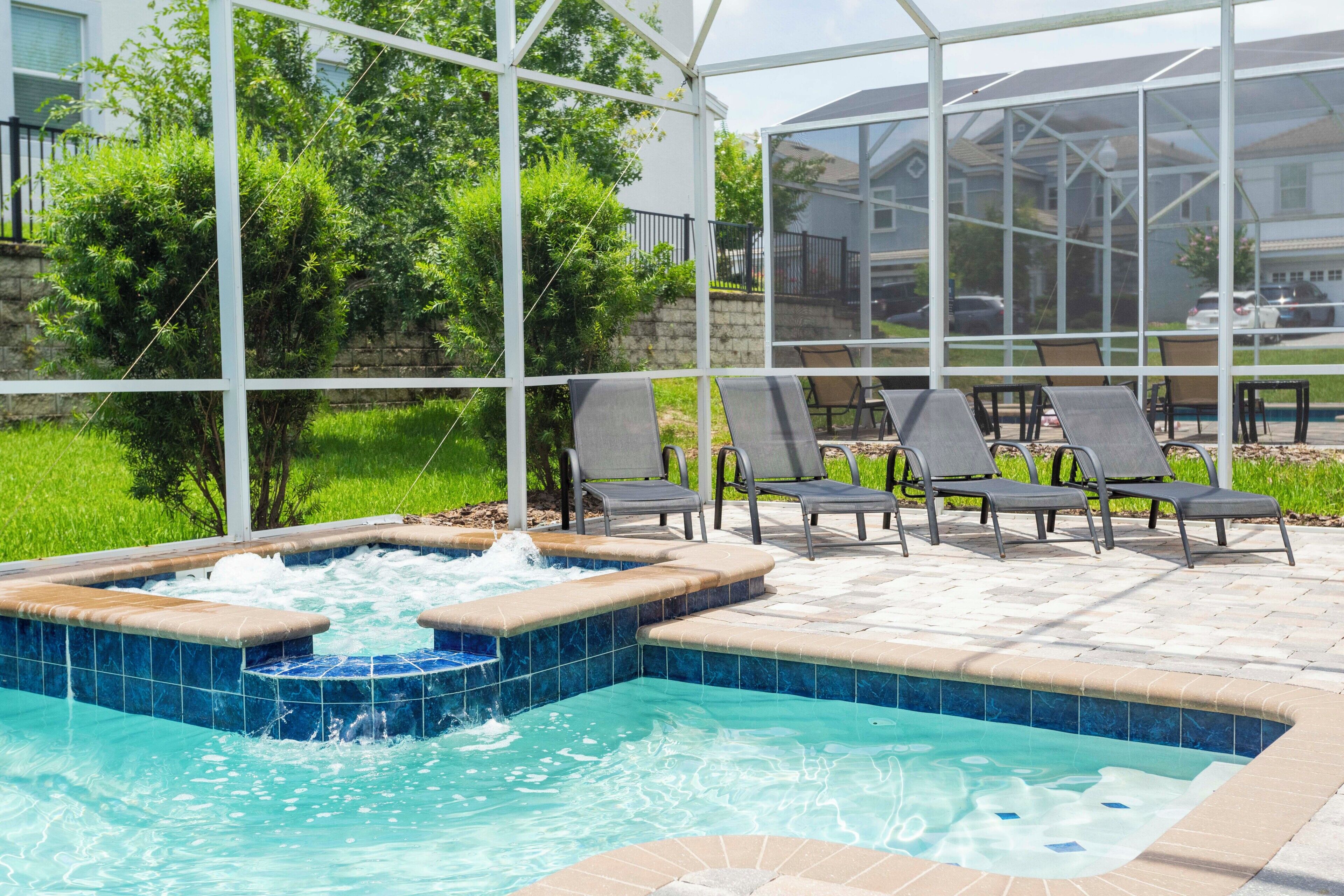 A heated pool