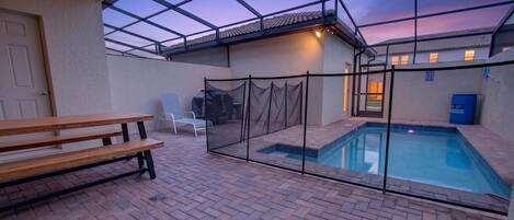 A heated pool