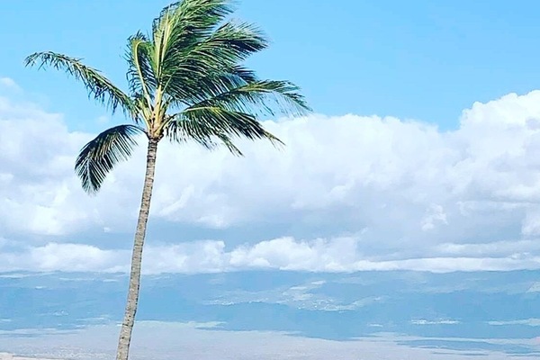 Looking out your Lanai/Balcony towards the volcano.