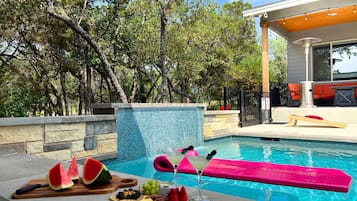 A heated pool