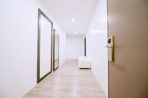 Superior Studio Suite | Peti besi dalam bilik, meja, ruang kerja komputer riba 