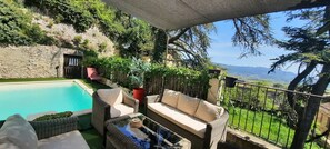 Pool - Panoramic view Quiet private pool (Rasteau)