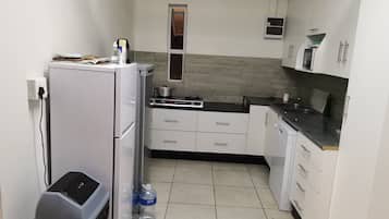 Mini-fridge, microwave, dishwasher, coffee/tea maker