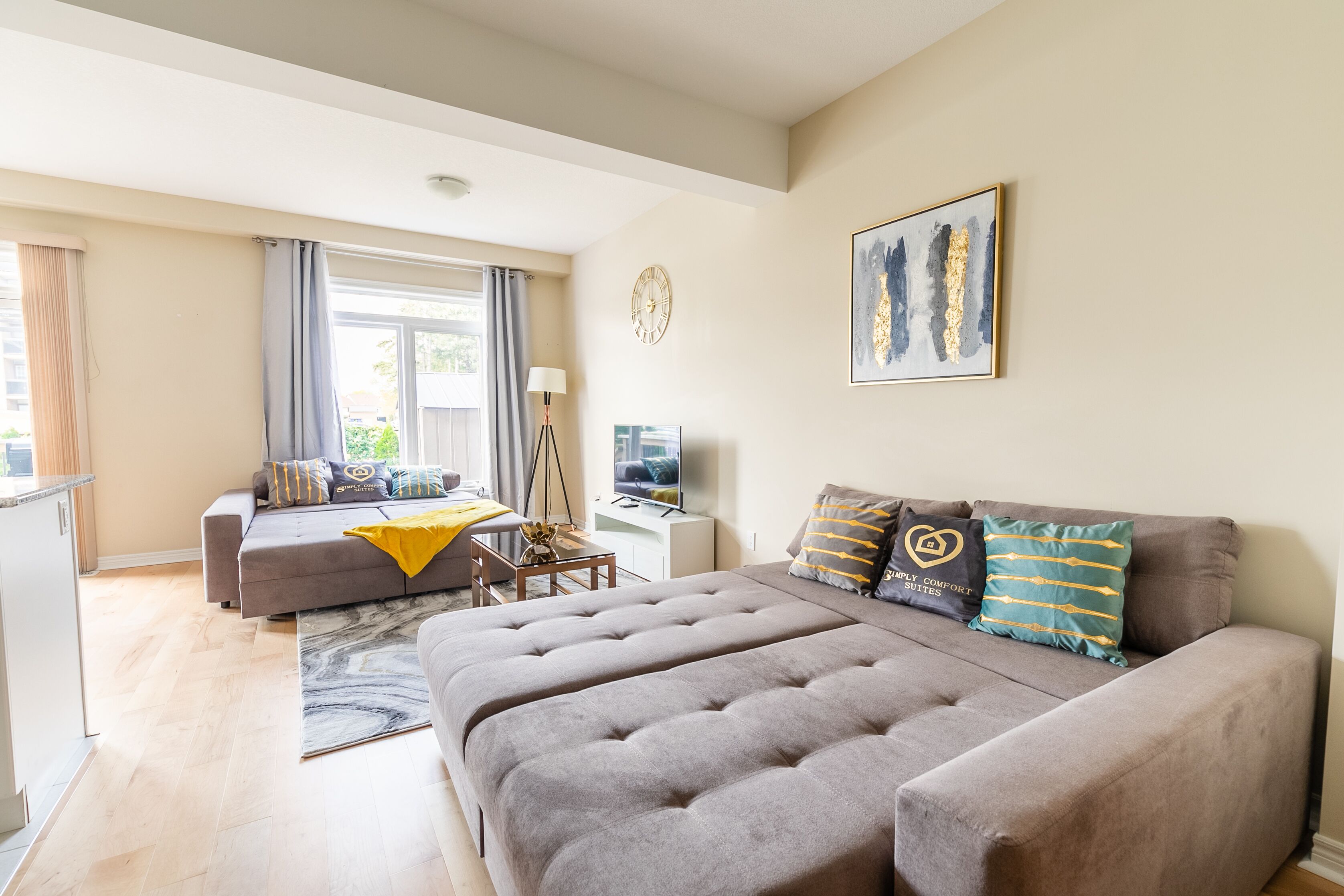 尊榮聯排別墅, 3 間臥室, 廚房, 花園景觀 | 起居區 | 43-吋平面電視、數位頻道、電視