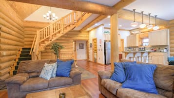 智能电视、壁炉、DVD 播放器、书